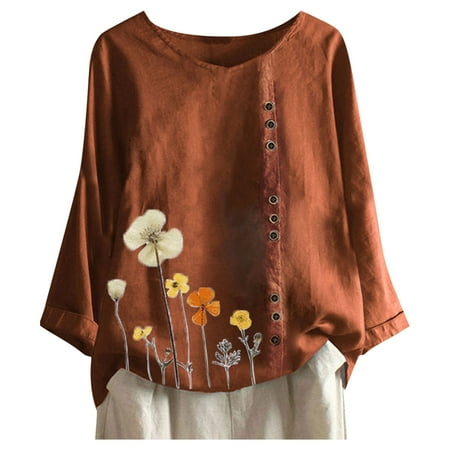 koaiezne Floral Women Casual O Neck Button Top Sleeve Loose Print Blouse Long T Shirt Women s Blouse Scrub Women Set Women Casual T Shirts
koaiezne Floral Women Casual O Neck Button Top Sleeve Loose Print Blouse Long T Shirt Women s Blouse Scrub Women Set Women Casual T Shirts