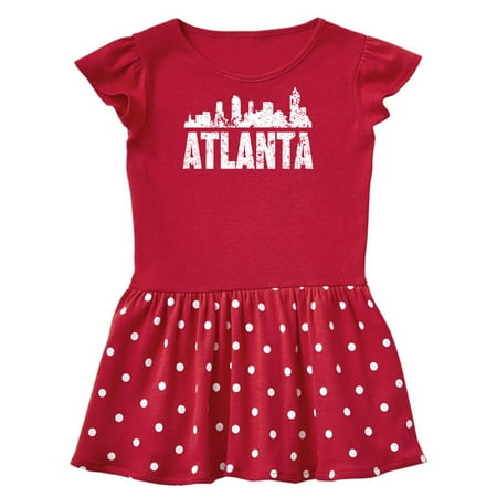 Inktastic Atlanta Skyline Grunge Gift Toddler Girl Dress