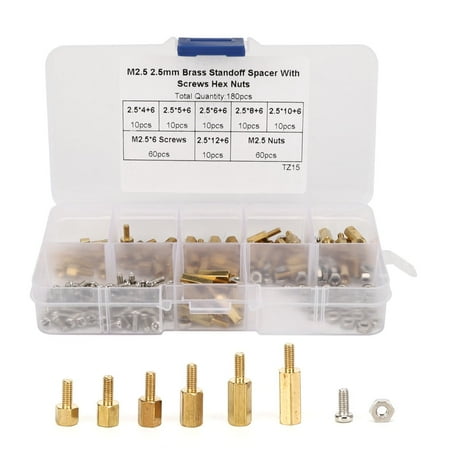 2024 180Pcs Standoff Set 1-Way Carbon Steel Screw Nuts Fasteners Assortment Kits with Box M2.5
2024 180Pcs Standoff Set 1-Way Carbon Steel Screw Nuts Fasteners Assortment Kits with Box M2.5