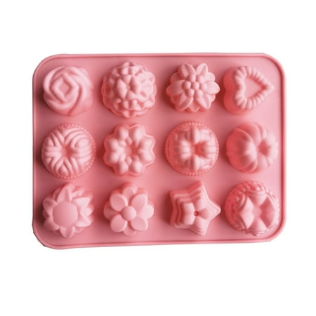 Farfi Non-sticky Heat-Resistant 12 Cavities Cake Mold Rose Flowers Heart Shape Silicone Pastry Mold Kitchen Gadget (Pink)
Farfi Non-sticky Heat-Resistant 12 Cavities Cake Mold Rose Flowers Heart Shape Silicone Pastry Mold Kitchen Gadget (Pink)
