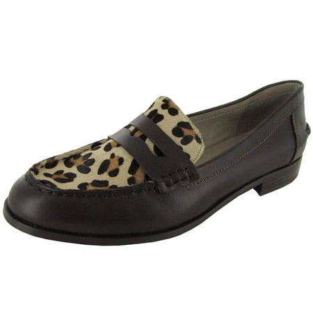 Steve Madden Steven Womens Ronnie Loafer Shoe Leopard US 6