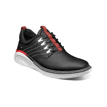 Men s Stacy Adams Barna Plain Toe Lace Up Sneaker Black 25594-001