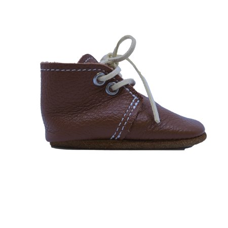 Pre-owned Mon Petit Boys Brown Booties size: 1 Infant