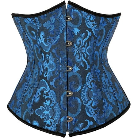 QWZNDZGR Women s 9427 Lace Up Boned Underbust Waist Trainer Corset