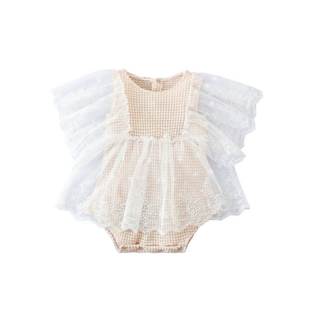 ZIYIXIN Newborn Baby Girls Knit Romper Dress Cute Lace Sleeve Ruffles Bodysuit Princess Tutu Dress Patchwork Dress Khaki 12-18 Months
ZIYIXIN Newborn Baby Girls Knit Romper Dress Cute Lace Sleeve Ruffles Bodysuit Princess Tutu Dress Patchwork Dress Khaki 12-18 Months