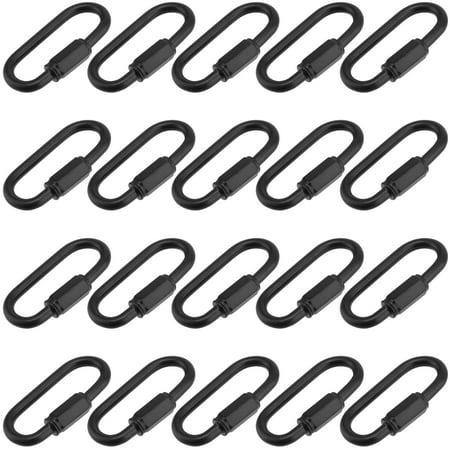 HOZEON 20 PCS Black M4 Quick Link Heavy Duty D Shape Chain Link Threaded Quick Link Chain Connector for Traction Camping Fishing Outdoor Equipment 880 Lbs Capacity
HOZEON 20 PCS Black M4 Quick Link Heavy Duty D Shape Chain Link Threaded Quick Link Chain Connector for Traction Camping Fishing Outdoor Equipment 880 Lbs Capacity