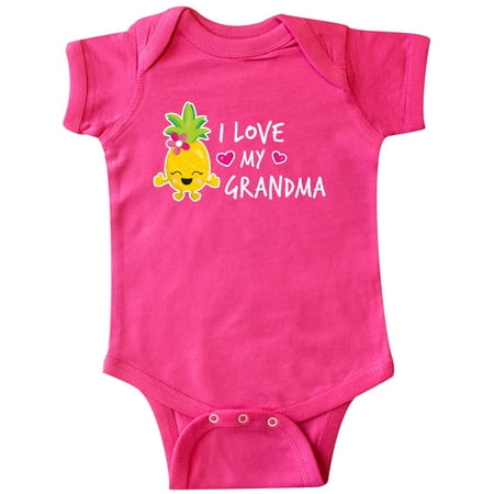 Inktastic I Love My Grandma with Pineapple Gift Baby Girl Bodysuit