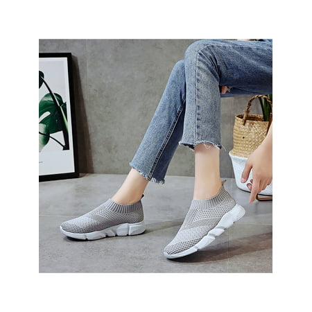 Woobling Women Walking Shoes Sport Lightweight Sneaker Mesh Sock Sneakers Ladies Loafers Anti-Slip Trainers Slip On Solid Color Gray 8
Woobling Women Walking Shoes Sport Lightweight Sneaker Mesh Sock Sneakers Ladies Loafers Anti-Slip Trainers Slip On Solid Color Gray 8