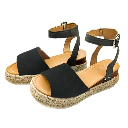 LoyisViDion Clearance Sandals for Women Woman Summer Sandals Open Toe Casual Platform Wedge Shoes Casual Canvas Shoes Flash Picks Black 9
LoyisViDion Clearance Sandals for Women Woman Summer Sandals Open Toe Casual Platform Wedge Shoes Casual Canvas Shoes Flash Picks Black 9