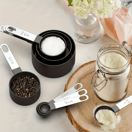 SHENZHXULIZX High-Quality Stainless Steel Measuring Cups & Spoons Set for Kitchen Use - Perfect for Dry & Liquid Ingredients - Top-Notch Kitchen Accessories for Professional and Home Cook
SHENZHXULIZX High-Quality Stainless Steel Measuring Cups & Spoons Set for Kitchen Use - Perfect for Dry & Liquid Ingredients - Top-Notch Kitchen Accessories for Professional and Home Cook