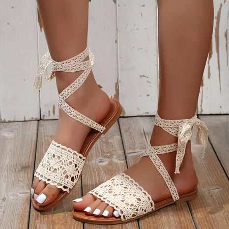 XIAQUJ Fashion Women Summer Lace up Casual Open Toe Flat Comfortable Soft Sole Beach Shoes Sandals Sandals for Women White 7.5(39)
XIAQUJ Fashion Women Summer Lace up Casual Open Toe Flat Comfortable Soft Sole Beach Shoes Sandals Sandals for Women White 7.5(39)