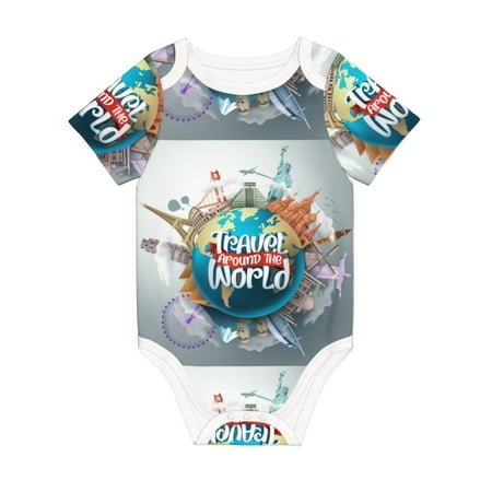 Matuu Travel Around The World for Baby Short-Sleeve Bodysuit Soft Cotton Comfortable and Breathable Perfect for Newborns and Infants
Matuu Travel Around The World for Baby Short-Sleeve Bodysuit Soft Cotton Comfortable and Breathable Perfect for Newborns and Infants