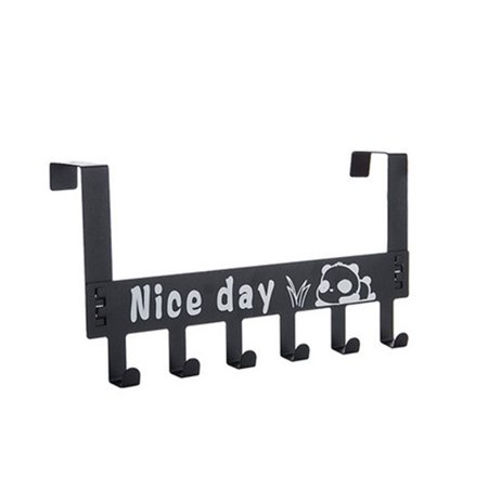 (Toponeto) Over-The-Door Hook Rack Metal Hanger Storage Holder Hanging Coat Hat Towel Bag