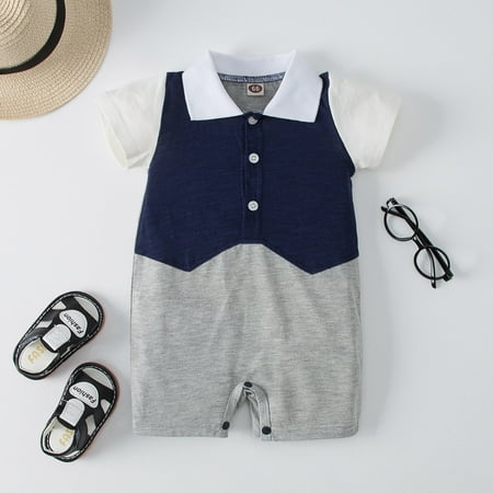NIUREDLTD Toddler Boys Gentlement Patchwork Casual Romper Jumpsuit Playsuit Sunsuit Clothes 3-18M
NIUREDLTD Toddler Boys Gentlement Patchwork Casual Romper Jumpsuit Playsuit Sunsuit Clothes 3-18M