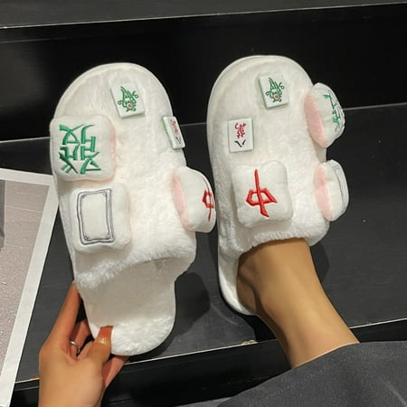 Womens Slippers Indoor Home Cute Fashion Mahjong Tiles Lightweight Winter Warm Cotton Slippers
Womens Slippers Indoor Home Cute Fashion Mahjong Tiles Lightweight Winter Warm Cotton Slippers