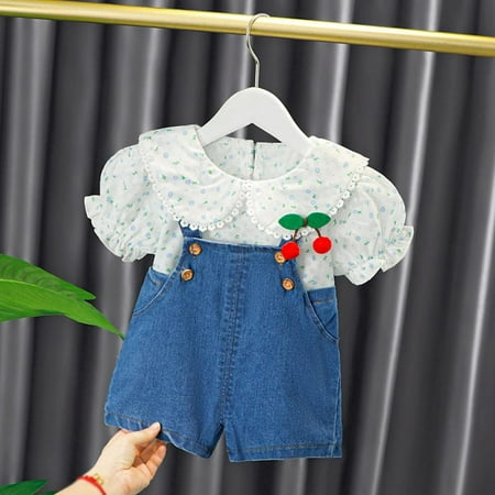 Lovebay Toddler Baby Girl Summer Outfit Ruffle Sleeve Tops T-Shirt + Suspender Shorts Clothes Set 1-5 Years
Lovebay Toddler Baby Girl Summer Outfit Ruffle Sleeve Tops T-Shirt + Suspender Shorts Clothes Set 1-5 Years