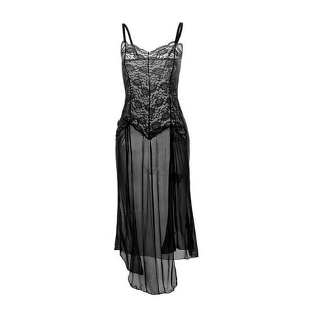 Women s Long Chemise Sexy Nightgown Lace Nightdress with T-string - Size M (Black)
Women s Long Chemise Sexy Nightgown Lace Nightdress with T-string - Size M (Black)