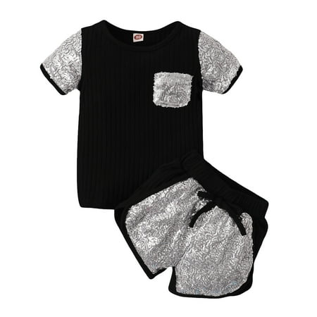 FRSASU Kids Outfits Clearance Toddler Baby Girls Short Sleeve Paillette Tops+Shorts Sports Outfits
FRSASU Kids Outfits Clearance Toddler Baby Girls Short Sleeve Paillette Tops+Shorts Sports Outfits