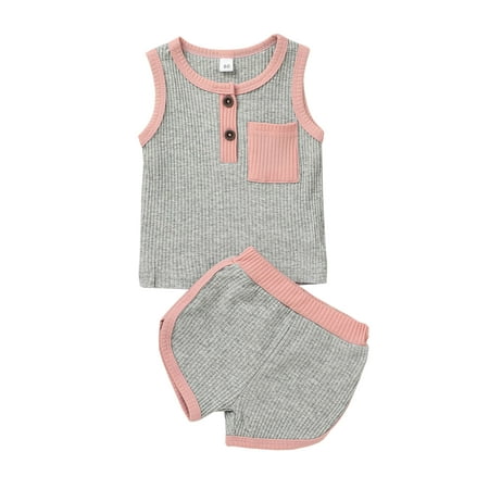 IZhansean Infant Baby Boys Girls Clothes Buttons Sleeveless Tank Tops with Elastic Waist Shorts Set
IZhansean Infant Baby Boys Girls Clothes Buttons Sleeveless Tank Tops with Elastic Waist Shorts Set