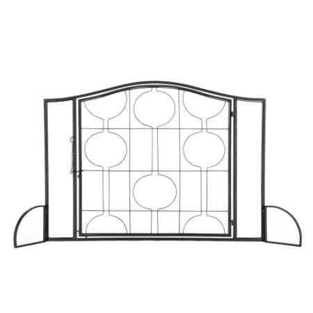Artisasset Single Door Black Mesh With Geometric Pattern Grill Living Room Decoration Wrought Iron Fireplace Screen--YS
Artisasset Single Door Black Mesh With Geometric Pattern Grill Living Room Decoration Wrought Iron Fireplace Screen--YS