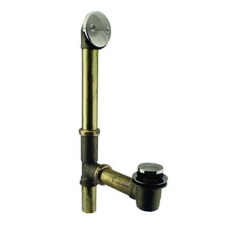 Tip Toe Bath Waste - 14 in. Make-Up 20 Ga. Tubing in Polished Nickel