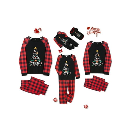 Huakaishijie Christmas Family Pajamas Matching Set Letter Print Long Sleeve Tops Plaid Pants Holiday Sleepwear
Huakaishijie Christmas Family Pajamas Matching Set Letter Print Long Sleeve Tops Plaid Pants Holiday Sleepwear