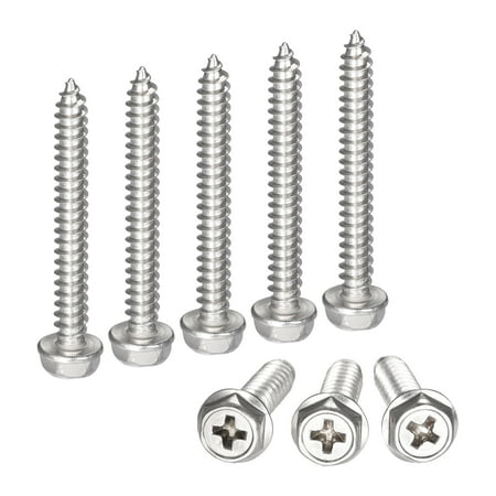 Uxcell M5 x 40mm 304 Stainless Steel Phillips Hex Washer Self Tapping Screws 50 Pack
Uxcell M5 x 40mm 304 Stainless Steel Phillips Hex Washer Self Tapping Screws 50 Pack