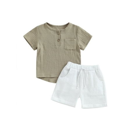 Bagilaanoe 2pcs Toddler Baby Boy Short Pants Set Short Sleeve T Shirt Tops + Drawstring Shorts 6M 12M 18M 24M 3T 4T Kids Casual Summer Outfits
Bagilaanoe 2pcs Toddler Baby Boy Short Pants Set Short Sleeve T Shirt Tops + Drawstring Shorts 6M 12M 18M 24M 3T 4T Kids Casual Summer Outfits
