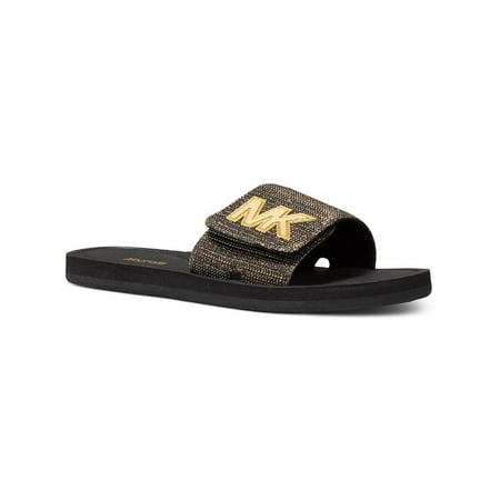 MICHAEL Michael Kors MK Women s Synthetic Logo Platform Slide Sandals
