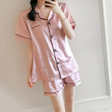 Brand Clearance1!Summer Simple Two Piece Homewear For Women Short Sleeve Homewear Pajama Nightwear Casual Lapel Collar Shirt With Shorts
Brand Clearance1!Summer Simple Two Piece Homewear For Women Short Sleeve Homewear Pajama Nightwear Casual Lapel Collar Shirt With Shorts