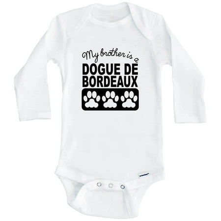 My Brother Is A Dogue de Bordeaux One Piece Baby Bodysuit One Piece Baby Bodysuit (Long Sleeve) 3-6 Months White
My Brother Is A Dogue de Bordeaux One Piece Baby Bodysuit One Piece Baby Bodysuit (Long Sleeve) 3-6 Months White