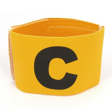 Hook Loop Fastener Elastic C Printed Team Sports Match Captain Armband Yellow