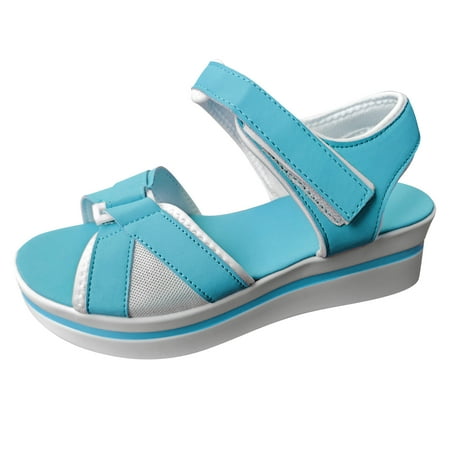 Cathalem Ladies Fashion Summer Color Blocking Open Toe Hook Loop Thick Wedge Heel Sandals Light Blue 42
Cathalem Ladies Fashion Summer Color Blocking Open Toe Hook Loop Thick Wedge Heel Sandals Light Blue 42