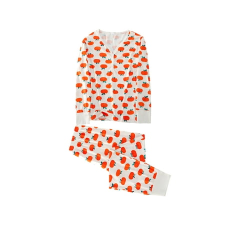 Halloween Fashion Matching Family Pajamas Set Loose with Cartoon Fruit Print Buttons Ribbed Closure
Halloween Fashion Matching Family Pajamas Set Loose with Cartoon Fruit Print Buttons Ribbed Closure
