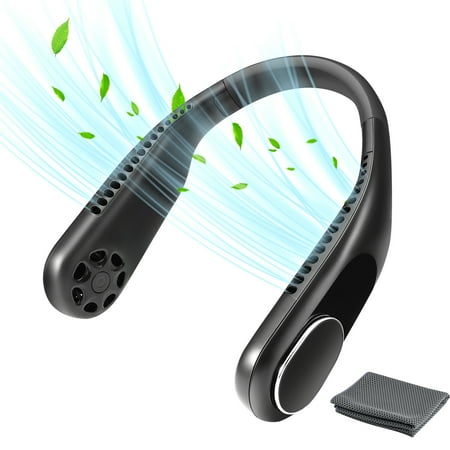 Hengswere Portable Neck Fan Wearable Personal Fan 4000 mAh Battery Powered Bladeless Fan with 3 Speeds Black
Hengswere Portable Neck Fan Wearable Personal Fan 4000 mAh Battery Powered Bladeless Fan with 3 Speeds Black