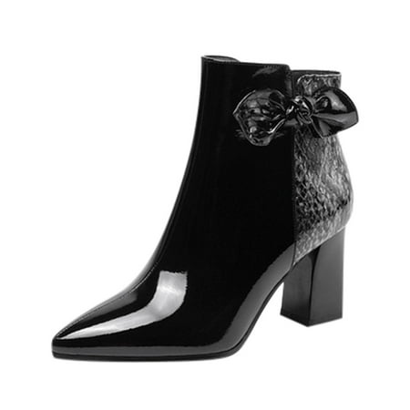 EUHDSSDE Women s Side Zip Snake Pattern Bow Boots Square Heel High Casual Bare Booties
EUHDSSDE Women s Side Zip Snake Pattern Bow Boots Square Heel High Casual Bare Booties