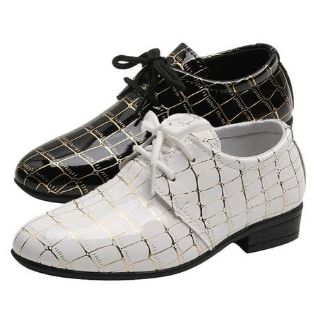LYCAQL Fashion All Seasons Boys Leather Shoes Pointed Toe Low Heel Lace Up Leather Grain Comfortable Dress Size Chart Shoes (White 1 Big Kids)
LYCAQL Fashion All Seasons Boys Leather Shoes Pointed Toe Low Heel Lace Up Leather Grain Comfortable Dress Size Chart Shoes (White 1 Big Kids)