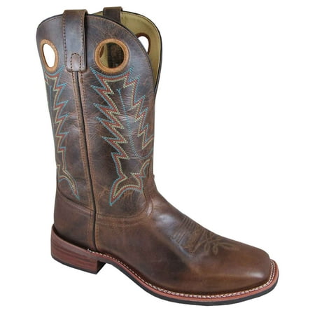 Smoky Mountain Men's 11" Blake Bomber Tan/Brown Crackle Western Boots 4655