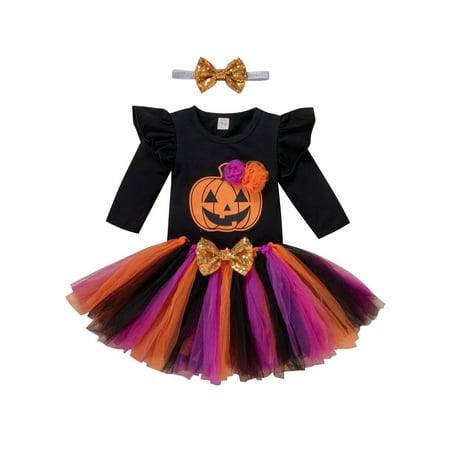 Sunisery Newborn Baby Girls Halloween Clothes Cute Long Sleeve Romper Tops Tulle Tutu Skirt Headband Black 0-6 Months
Sunisery Newborn Baby Girls Halloween Clothes Cute Long Sleeve Romper Tops Tulle Tutu Skirt Headband Black 0-6 Months