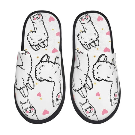 Noikeo Alpacas and Hearts Pattern Cozy Slippers Indoor for Women and Mens Fuzzy House Shoes Soft Plush Warm Slip-on Slippers-Large
Noikeo Alpacas and Hearts Pattern Cozy Slippers Indoor for Women and Mens Fuzzy House Shoes Soft Plush Warm Slip-on Slippers-Large