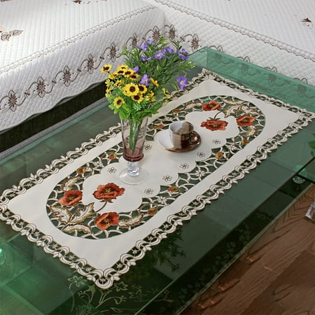 GDHOME White Rectangle Tablecloth Doily Embroidered Floral Small Table Cover Home Decor
GDHOME White Rectangle Tablecloth Doily Embroidered Floral Small Table Cover Home Decor