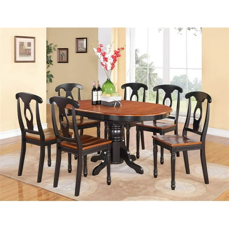 7-Pc Oval Dining Table and Chairs Set