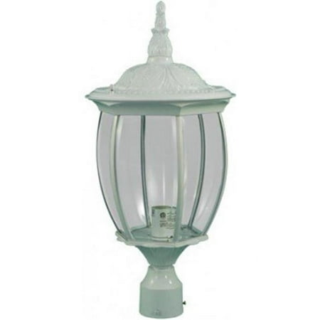 26W & 120V S26-GU24 Victoria Post Top Light Fixture - White