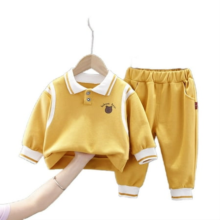 Somenie Toddler Outfits Sets for Baby Boy Clothing Brown Color Casual Sweater Suit Cotton Top + Sweatpants Size 8-12 Months
Somenie Toddler Outfits Sets for Baby Boy Clothing Brown Color Casual Sweater Suit Cotton Top + Sweatpants Size 8-12 Months
