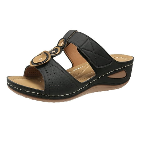 DVKOVI Ladies Bohemian Style Shoes Wedge Platform Slippers Women s Fashion Slip On Slides Open Toe Summer Beach Slippers 6.5 to 9 Size
DVKOVI Ladies Bohemian Style Shoes Wedge Platform Slippers Women s Fashion Slip On Slides Open Toe Summer Beach Slippers 6.5 to 9 Size