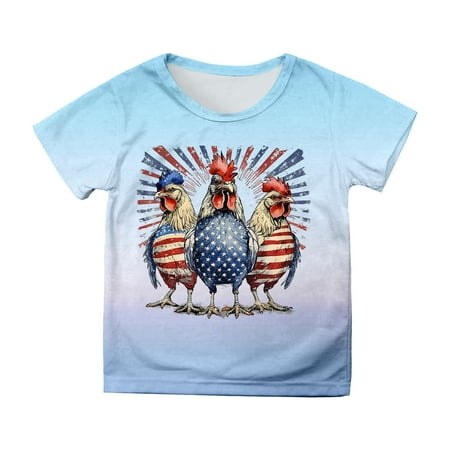 Shirts for Girls Toddler Independence Day Prints Short Sleeve Prints T Shirts Clothes Little Clothes Tops 4-5 Years
Shirts for Girls Toddler Independence Day Prints Short Sleeve Prints T Shirts Clothes Little Clothes Tops 4-5 Years