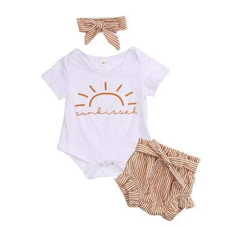 Nokpsedcb Baby Shorts Set Round Neck Short Sleeve Pattern Printed Romper Cute Headband Striped Breeches Suit White 0-6 Months
Nokpsedcb Baby Shorts Set Round Neck Short Sleeve Pattern Printed Romper Cute Headband Striped Breeches Suit White 0-6 Months
