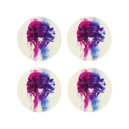 Leather Coasters with Heat-resistant for Drinks Dual Skulls Colorful Fusion -标题2 Round Shape
Leather Coasters with Heat-resistant for Drinks Dual Skulls Colorful Fusion -标题2 Round Shape