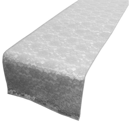 Light Weight Floral Sheer Lace Table Runner / Wedding Table Top Décor (Pack of 8) Silver
Light Weight Floral Sheer Lace Table Runner / Wedding Table Top Décor (Pack of 8) Silver