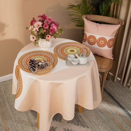 Retro Elegant Ethnic Style Dustproof Living Room Dining Table Round Tablecloth Coffee Table Cloth Restaurant rative Cloth
Retro Elegant Ethnic Style Dustproof Living Room Dining Table Round Tablecloth Coffee Table Cloth Restaurant rative Cloth